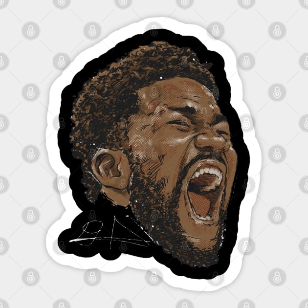 Deandre Ayton Phoenix Scream Sticker by MASTER_SHAOLIN